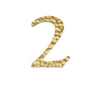 Autocollants Numéros Maison Adhésifs 2 Pouces, Modernes En Métal Laiton, Chiffres Dorés Pour Boîte Aux Lettres, Plaque D'adresse Décorative, Pour Appartement, Bureau, Hôtel, Café(2)