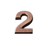 Autocollants Numéros Maison Auto Adhésifs 1,4/2/3/4 Pouces, Numéro Porte Moderne En ABS, Signe D'adresse En Bronze Pour Boîte Aux Lettres, Pour Café, Bureau, Chambre, Hôtel, Appartement(2,2In)