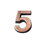 Autocollants Numéros Maison Auto Adhésifs 1,4/2/3/4 Pouces, Numéro Porte Moderne En ABS, Signe D'adresse En Bronze Pour Boîte Aux Lettres, Pour Café, Bureau, Chambre, Hôtel, Appartement(5,2In)