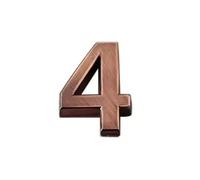 Autocollants Numéros Maison Auto Adhésifs 1,4/2/3/4 Pouces, Numéro Porte Moderne En ABS, Signe D'adresse En Bronze Pour Boîte Aux Lettres, Pour Café, Bureau, Chambre, Hôtel, Appartement(4,3In)