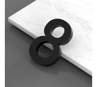 Autocollants Numéros Maison Auto-adhésifs 2/3/4 Pouces, Numéro Porte En Acrylique Moderne, Plaque D'adresse Boîte Aux Lettres En Or/argent/noir, Pour Décoration Pièce, Appartement, Hôtel(Black 8,4In)