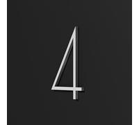 Autocollants Numéros Maison Auto-adhésifs 2/3/4 Pouces, Numéro Porte Moderne En Acrylique, Noir/or/argent, Enseigne D'adresse Pour Boîte Aux Lettres, Pour Bureau, Appartement, Café(Silver 4,3In)