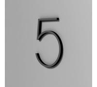 Autocollants Numéros Maison Auto-adhésifs 2/3/4 Pouces, Numéro Porte Moderne En Acrylique, Noir/or/argent, Enseigne D'adresse Pour Boîte Aux Lettres, Pour Bureau, Appartement, Café(Black 5,3In)