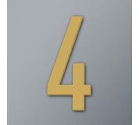 Autocollants Numéros Maison Auto-adhésifs 2/3/4 Pouces, Numéro Porte Moderne En Acrylique, Plaque D'Adresse Dorée/Noire, Pour Chambre D'Hôtel, Mur D'Appartement, Décoration Bureau(Gold 4,3In)