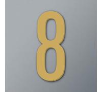 Autocollants Numéros Maison Auto-adhésifs 2/3/4 Pouces, Numéro Porte Moderne En Acrylique, Plaque D'Adresse Dorée/Noire, Pour Chambre D'Hôtel, Mur D'Appartement, Décoration Bureau(Gold 8,2In)