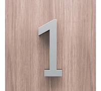 Autocollants numéros maison auto-adhésifs 2/3/4 pouces, numéro porte moderne en acrylique, signe d'adresse boîte aux lettres en or/argent/noir, pour décoration murale, appartement(Silver 1,3In)