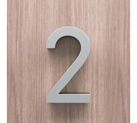 Autocollants numéros maison auto-adhésifs 2/3/4 pouces, numéro porte moderne en acrylique, signe d'adresse boîte aux lettres en or/argent/noir, pour décoration murale, appartement(Silver 2,3In)