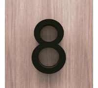 Autocollants numéros maison auto-adhésifs 2/3/4 pouces, numéro porte moderne en acrylique, signe d'adresse boîte aux lettres en or/argent/noir, pour décoration murale, appartement(Black 8,3In)