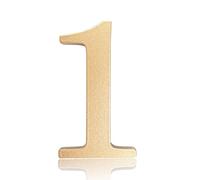 Autocollants numéros maison auto-adhésifs 2 pouces, numéro porte en métal moderne en acier inoxydable 5 cm, noir/or/argent, signe d'adresse pour boîte aux lettres, hôtel, maison, jardin(Gold 1)