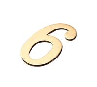 Autocollants Numéros Maison Auto-adhésifs 3 Pouces, Numéro Porte Moderne En Métal, Fer, Doré, Plaque D'adresse Pour Boîte Aux Lettres, Pour Hôtel, Appartement, Bureau, Jardin, Café(6)