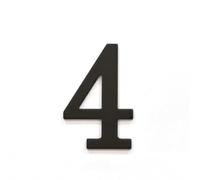 Autocollants Numéros Maison Auto-adhésifs 3 Pouces, Numéro Porte Moderne En Métal, Plaque D'Adresse Noire Pour Boîte Aux Lettres, Pour Décoration Chambre, Hôtel, Appartement, Extérieur(4)