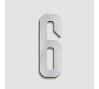 Autocollants Numéros Maison Auto-adhésifs En Métal Inoxydable Moderne 7cm, Argent, Pour Porte, Boîte Aux Lettres, Plaque D'adresse, Décoration Chambre D'hôtel, Bureau, Appartement(6)