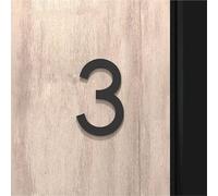 Autocollants numéros maison auto-adhésifs Noir/Or/Argent Numéros porte 2/3/4 pouces en acrylique moderne pour adresse boîte aux lettres extérieure, hôtel, appartement, poteau, plaque café(Black 3,3In)