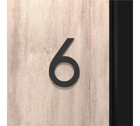 Autocollants numéros maison auto-adhésifs Noir/Or/Argent Numéros porte 2/3/4 pouces en acrylique moderne pour adresse boîte aux lettres extérieure, hôtel, appartement, poteau, plaque café(Black 6,3In)