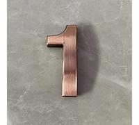Autocollants Numéros Maison Autoadhésifs 2 Pouces (5 cm) Numéro Porte Moderne Bronze/Argent, Panneau d'Adresse pour Boîte aux Lettres, Décoration Murale, Jardin, Appartement, Café, Hôtel(Bronze 1)