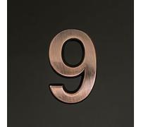 Autocollants Numéros Maison Autocollants 1.4/2/3/4 Pouces, Moderne En ABS, Numéro Porte En Bronze, Plaque D'adresse Pour Boîte Aux Lettres, Pour Décoration Murale Chambre, Appartement(9,1.4In)