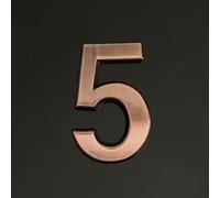 Autocollants Numéros Maison Autocollants 1.4/2/3/4 Pouces, Moderne En ABS, Numéro Porte En Bronze, Plaque D'adresse Pour Boîte Aux Lettres, Pour Décoration Murale Chambre, Appartement(5,1.4In)