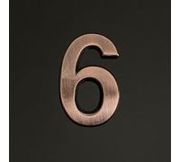 Autocollants Numéros Maison Autocollants 1.4/2/3/4 Pouces, Moderne En ABS, Numéro Porte En Bronze, Plaque D'adresse Pour Boîte Aux Lettres, Pour Décoration Murale Chambre, Appartement(6,2In)