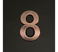 Autocollants Numéros Maison Autocollants 1.4/2/3/4 Pouces, Moderne En ABS, Numéro Porte En Bronze, Plaque D'adresse Pour Boîte Aux Lettres, Pour Décoration Murale Chambre, Appartement(8,2In)