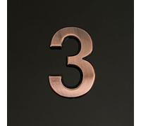Autocollants Numéros Maison Autocollants 1.4/2/3/4 Pouces, Moderne En ABS, Numéro Porte En Bronze, Plaque D'adresse Pour Boîte Aux Lettres, Pour Décoration Murale Chambre, Appartement(3,1.4In)