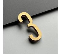 Autocollants Numéros Maison Autocollants 2/3/4 Pouces, Numéro Porte Moderne En Acrylique, Signe D'adresse Boîte Aux Lettres Doré/noir, Pour Hôtel, Bureau, Chambre, Décoration Murale(Gold 3,2In)