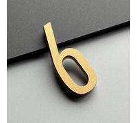 Autocollants Numéros Maison Autocollants 2/3/4 Pouces, Numéro Porte Moderne En Acrylique, Signe D'adresse Boîte Aux Lettres Doré/noir, Pour Appartement, Jardin, Bureau, Hôtel, Café(Gold 6,3In)