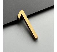 Autocollants Numéros Maison Autocollants 2/3/4 Pouces, Numéro Porte Moderne En Acrylique, Signe D'adresse Boîte Aux Lettres Doré/noir, Pour Appartement, Jardin, Bureau, Hôtel, Café(Gold 1,4In)