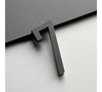 Autocollants Numéros Maison Autocollants 2/3/4 Pouces, Numéro Porte Moderne En Acrylique, Signe D'adresse Boîte Aux Lettres Doré/noir, Pour Appartement, Jardin, Bureau, Hôtel, Café(Black 7,2In)