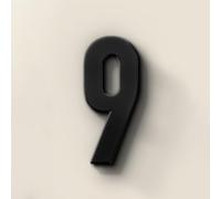 Autocollants Numéros Maison Autocollants 3/4 Pouces Numéro Porte Moderne En Acrylique, Signe D'adresse Boîte Aux Lettres Doré/noir, Pour Décoration Murale D'hôtel, Jardin, Appartement(Black 9,3In)