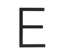 Autocollants numéros maison autocollants 3 pouces, chiffres et lettres modernes en métal inoxydable, numéro porte et panneau d'adresse noir pour boîte aux lettres, appartement, café, jardin(E)