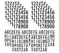 Autocollants numérotés et anglais - 10 alphanumériques imperméables noirs pour boîtes - 5 anglais