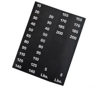 Autocollants numérotés pour équipement de gym et de fitness, poids de 5 à 63,5 kg, retrait sans trace et matériau PP pour la précision de l'exercice