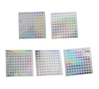 autocollants numérotés pour ongles - Lot de 5 feuilles - Numéros 1-500 - Ronds - Imperméables