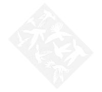 Autocollants oiseaux pour fenêtres - 9 pièces colibri réfléchissant UV