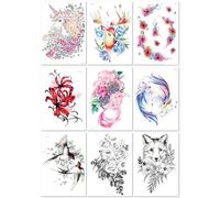 Autocollants Originaux Et Personnalisés Représentant Un Paon, Parfaits Pour Des Tatouages Recouvrant Tout Le Bras, Et Tatouages Colorés. 210 * 150mm A077