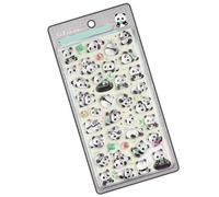 Autocollants Panda - Décorations Mignonnes Petites et Drôles,Autocollants Panda Mini Mignons 3D en Relief Décoratifs | Pour Étui Téléphone Scrapbooking Journaux Planificateurs Emballage Salle de Class