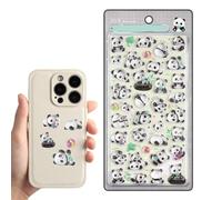 autocollants panda mignons - Effet 3D Bulle & Adhésif Puissant | Autocollants Animaux Mignons avec Bambou | Lot de Stickers Décoratifs pour, Scrapbooking, Journaux et Coques de Téléphone