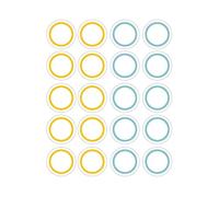 Autocollants papier ronds line 03 en feuilles diam. 14mm. 4 feuilles