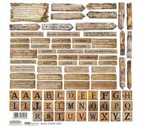Autocollants Papier Scrapbooking - ScrapLove - Magic Forest Text 1 Inscriptions Planche