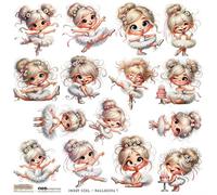 Autocollants Papier Scrapbooking - ScrapLove - Sweet Girl Ballerina 1 Personnages