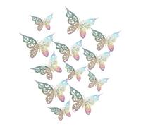Autocollants Papillons 3D - Décoration Murale Papillons, Autocollants Papilons 3D | Décor Mural D’art Papillon | Autocollant Mural Papillon Amovible 12 Pièces | Décoration Murale DIY Pour La Maison,