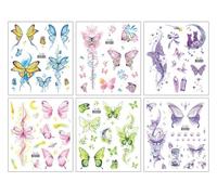 Autocollants Papillons Pailletés Pour Le Visage, Les Yeux Et Les Yeux, Tatouages Éphémères Pour Le Maquillage Féminin, Sûrs Et Respectueux De L'Environnement. 105 * 120MM