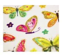 Global Gift Autocollants - Papillons - Paillettes - 1,8 cm