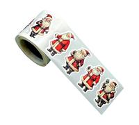 Autocollants Père Noël Vintage,Rouleau d'autocollants Père Noël,Décalcomanie de scrapbooking pour - Ensemble de 250 autocollants de noël Vintage, étiquette autocollante de vacances pour décor d'envelo