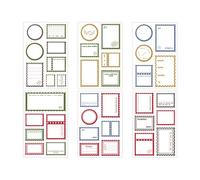 Autocollants perforés pour pages de notes, type 3 | Cadre à mémoire de planning avec surface imprimée laminée pour les mises en page de journaux, les rapports de lecture