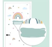 Autocollants personnalisables de porte - à thème - réutilisables, faciles à appliquer et à retirer (Thème des arcs-en-ciel)