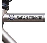 Autocollants personnalisés avec drapeau et nom à coller sur les vélos, scooters, motos, voitures et accessoires. Étiquettes en vinyle imperméables 100% personnalisables. (Transparentes, Small)