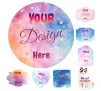 Autocollants personnalisés avec n'importe quel logo et texte pour petite entreprise, logo et texte imperméables pour fête d'anniversaire, mariage, remerciement