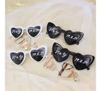 Autocollants personnalisés en vinyle décalcomanies pour lunettes de soleil, nom et date, cadeau de mariage pour mariée et enterrement de vie de jeune fille