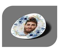 Autocollants personnalisés Mariage avec votre image dans le cadre de fleurs, étiquettes adhésives pour invitation mariage avec votre photo, baptême, fiançailles, communion, anniversaire (modèle 8)